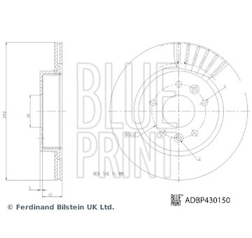 Brzdový kotouč BLUE PRINT ADBP430150