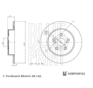 Brzdový kotouč BLUE PRINT ADBP430162