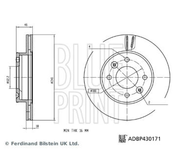 Brzdový kotouč BLUE PRINT ADBP430171