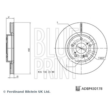 Brzdový kotouč BLUE PRINT ADBP430178