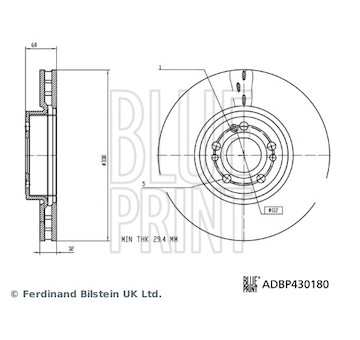 Brzdový kotouč BLUE PRINT ADBP430180