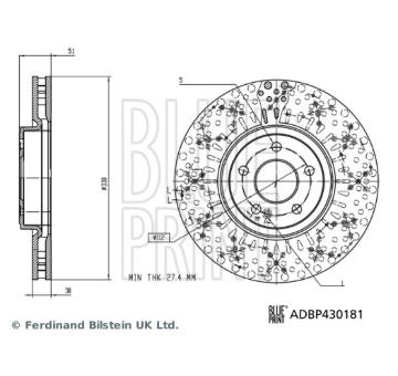 Brzdový kotouč BLUE PRINT ADBP430181