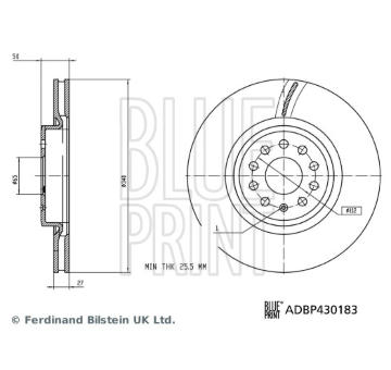 Brzdový kotúč BLUE PRINT ADBP430183