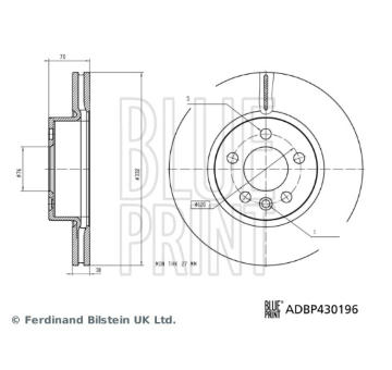 Brzdový kotouč BLUE PRINT ADBP430196