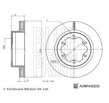 Brzdový kotouč BLUE PRINT ADBP430202