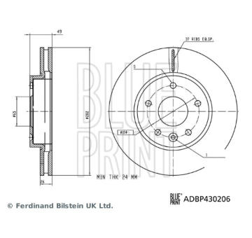 Brzdový kotouč BLUE PRINT ADBP430206