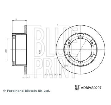 Brzdový kotouč BLUE PRINT ADBP430207