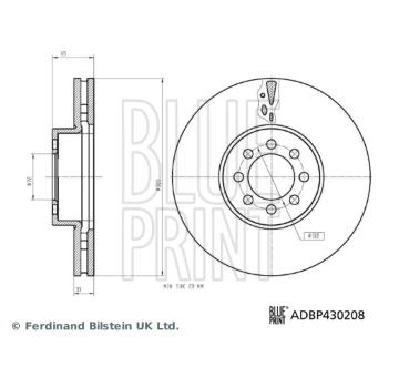 Brzdový kotouč BLUE PRINT ADBP430208