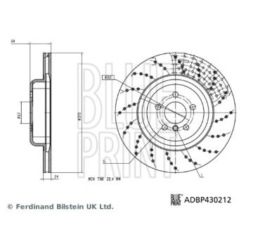 Brzdový kotouč BLUE PRINT ADBP430212