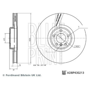 Brzdový kotouč BLUE PRINT ADBP430213