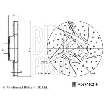 Brzdový kotouč BLUE PRINT ADBP430216