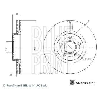 Brzdový kotouč BLUE PRINT ADBP430227