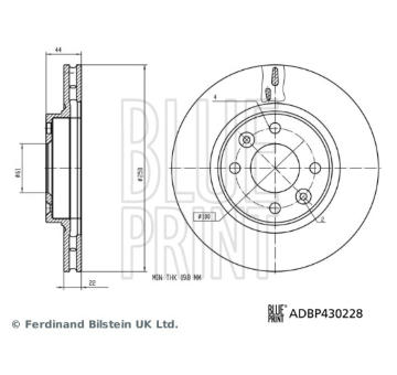 Brzdový kotouč BLUE PRINT ADBP430228