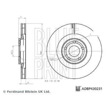 Brzdový kotouč BLUE PRINT ADBP430231