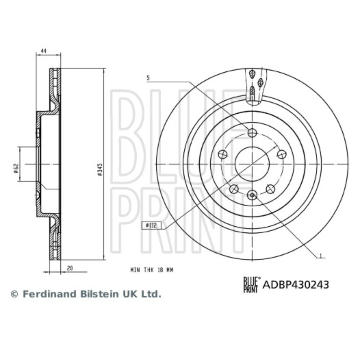 Brzdový kotúč BLUE PRINT ADBP430243
