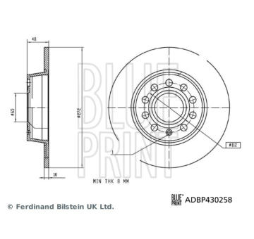 Brzdový kotouč BLUE PRINT ADBP430258