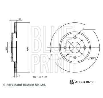 Brzdový kotúč BLUE PRINT ADBP430260