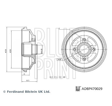 Brzdový buben BLUE PRINT ADBP470029