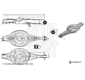 Řídicí páka, zavěšení kol BLUE PRINT ADBP860191