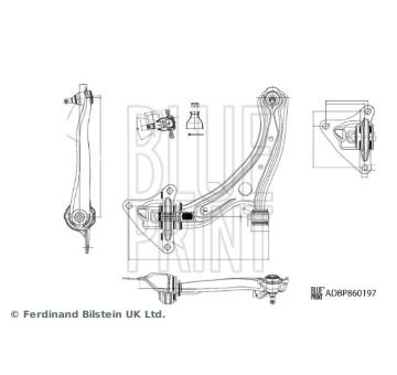 Řídicí páka, zavěšení kol BLUE PRINT ADBP860197