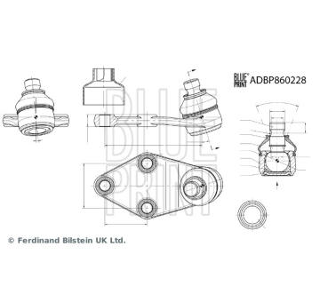 Podpora-/ Kloub BLUE PRINT ADBP860228