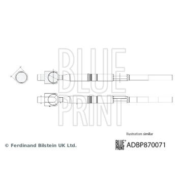 Axiální kloub, příčné táhlo řízení BLUE PRINT ADBP870071