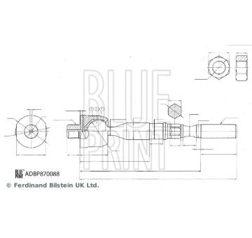 Axiální kloub, příčné táhlo řízení BLUE PRINT ADBP870088