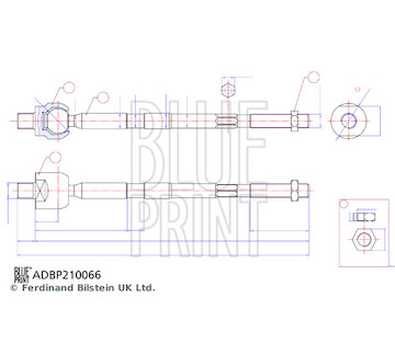 Axiální kloub, příčné táhlo řízení BLUE PRINT ADBP870092