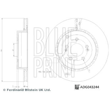 Brzdový kotouč BLUE PRINT ADG043244