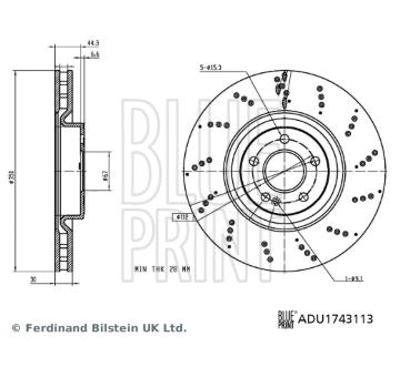 Brzdový kotouč BLUE PRINT ADU1743113