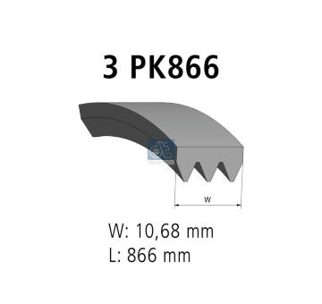 ozubený klínový řemen DT Spare Parts 12.15400