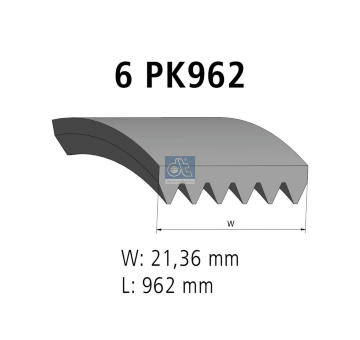 ozubený klínový řemen DT Spare Parts 12.15420