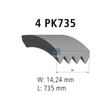 ozubený klínový řemen DT Spare Parts 13.43501