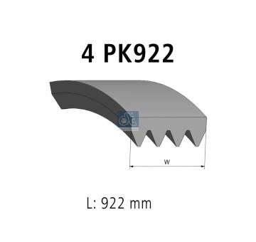 ozubený klínový řemen DT Spare Parts 13.43509SP