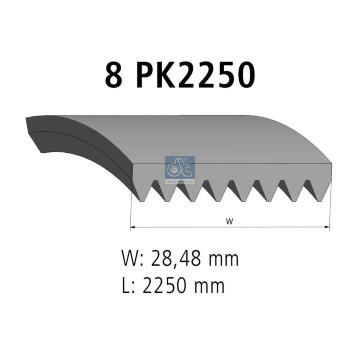 ozubený klínový řemen DT Spare Parts 1.21188