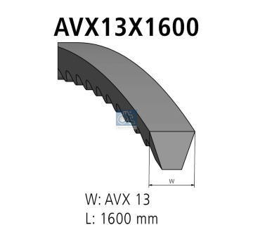 sada klínového řemenu DT Spare Parts 3.34287SP