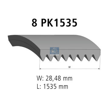 ozubený klínový řemen DT Spare Parts 1.21219