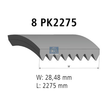 ozubený klínový řemen DT Spare Parts 1.21858