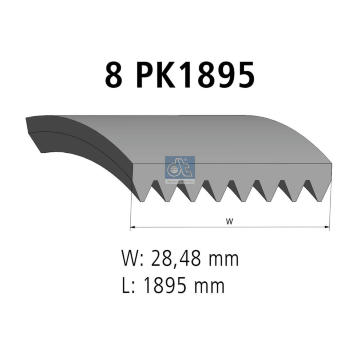 Ozubený klinový remeň DT Spare Parts 1.21859