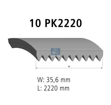 ozubený klínový řemen DT Spare Parts 1.21963