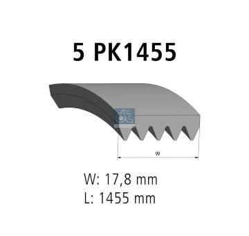 ozubený klínový řemen DT Spare Parts 2.15556