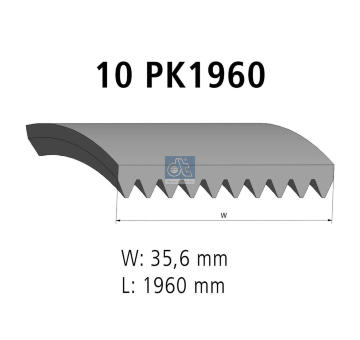 ozubený klínový řemen DT Spare Parts 2.15559