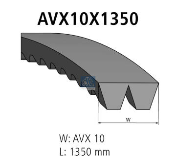 posílený klínový řemen DT Spare Parts 3.34201