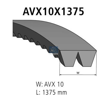 posílený klínový řemen DT Spare Parts 3.34202