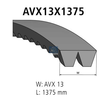 posílený klínový řemen DT Spare Parts 3.34275