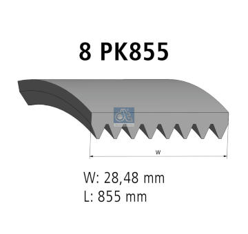 ozubený klínový řemen DT Spare Parts 3.34305