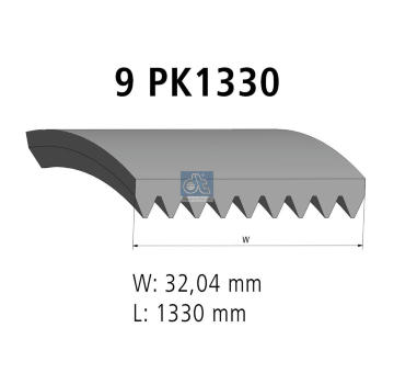 ozubený klínový řemen DT Spare Parts 3.34316