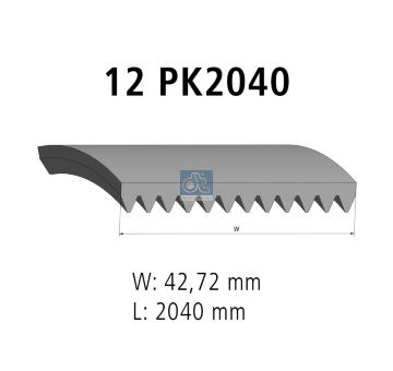 ozubený klínový řemen DT Spare Parts 3.34335