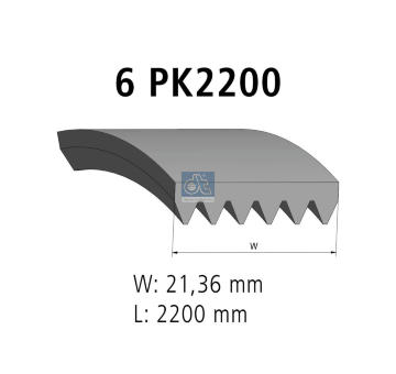 Ozubený klinový remeň DT Spare Parts 3.34345