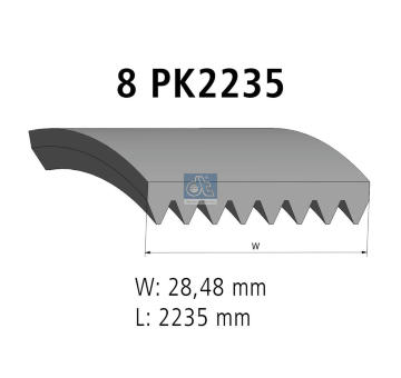 ozubený klínový řemen DT Spare Parts 3.34356